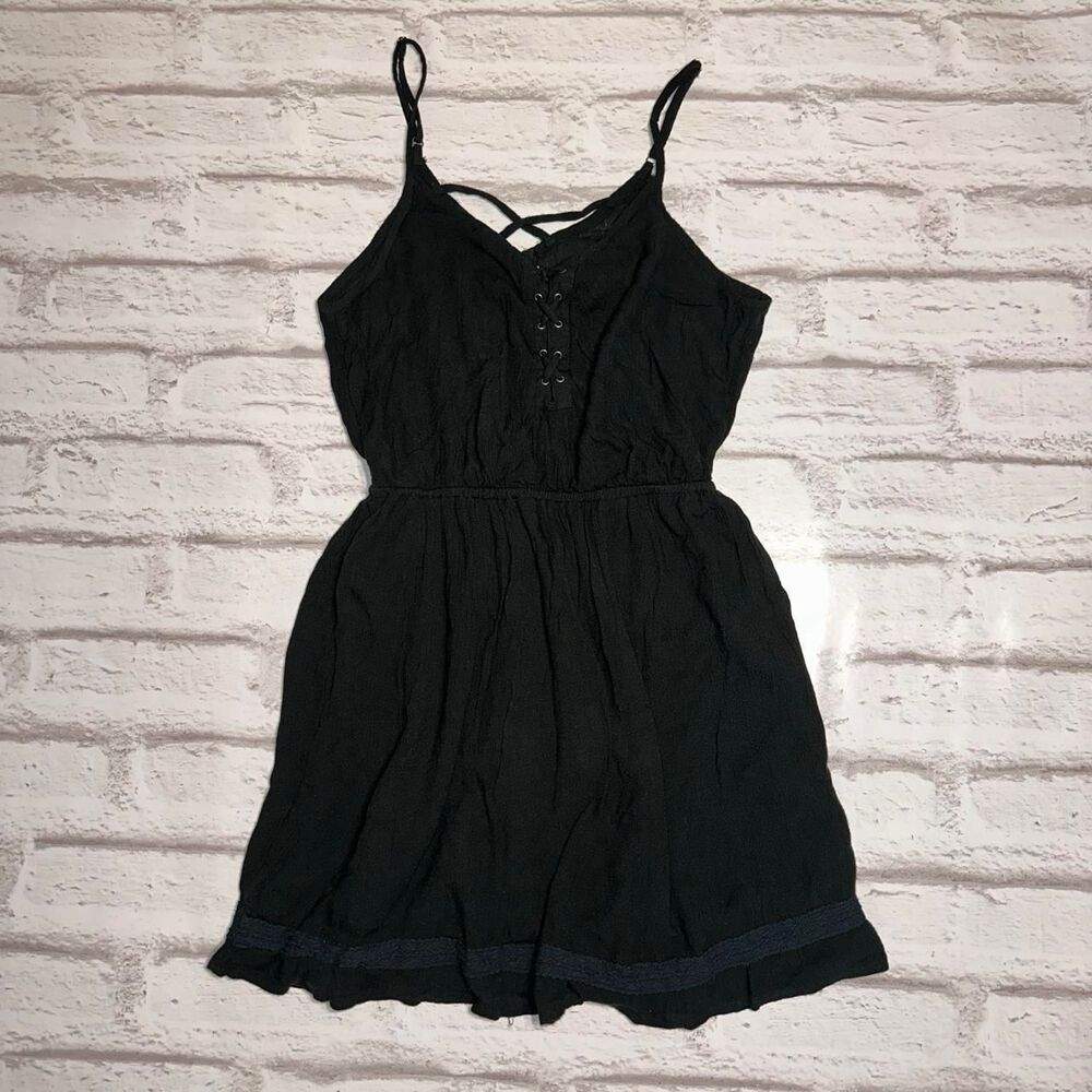 Hollister-co Women's Black and Grey Dress